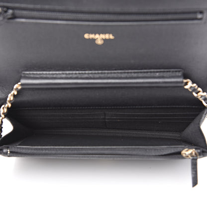Chanel Caviar Quilted Boy Wallet On Chain WOC Black 6 of 12