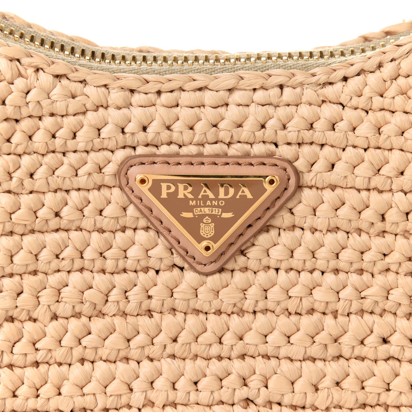 Yarn Raffia Effect Crochet Re-Edition 2005 Shoulder Bag Naturale
