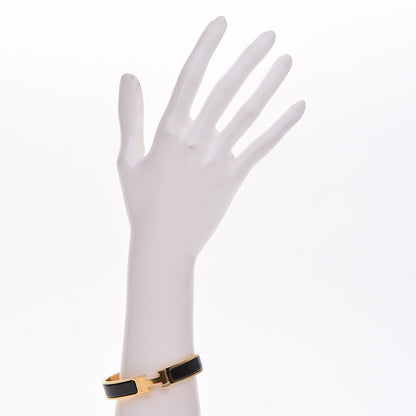 Hermes Enamel Narrow Clic Clac H Bracelet PM Black 2 of 7