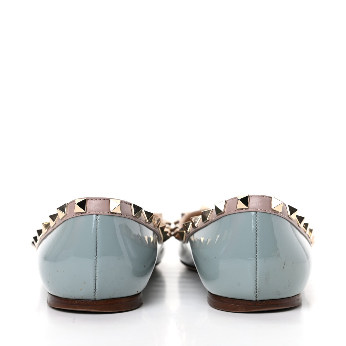 Patent Rockstud Ballerina Flats 38.5 Nube Poudre