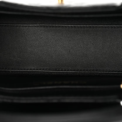 Chanel Shiny Aged Calfskin Quilted Nano Kelly Shopper Black 5 of 10
