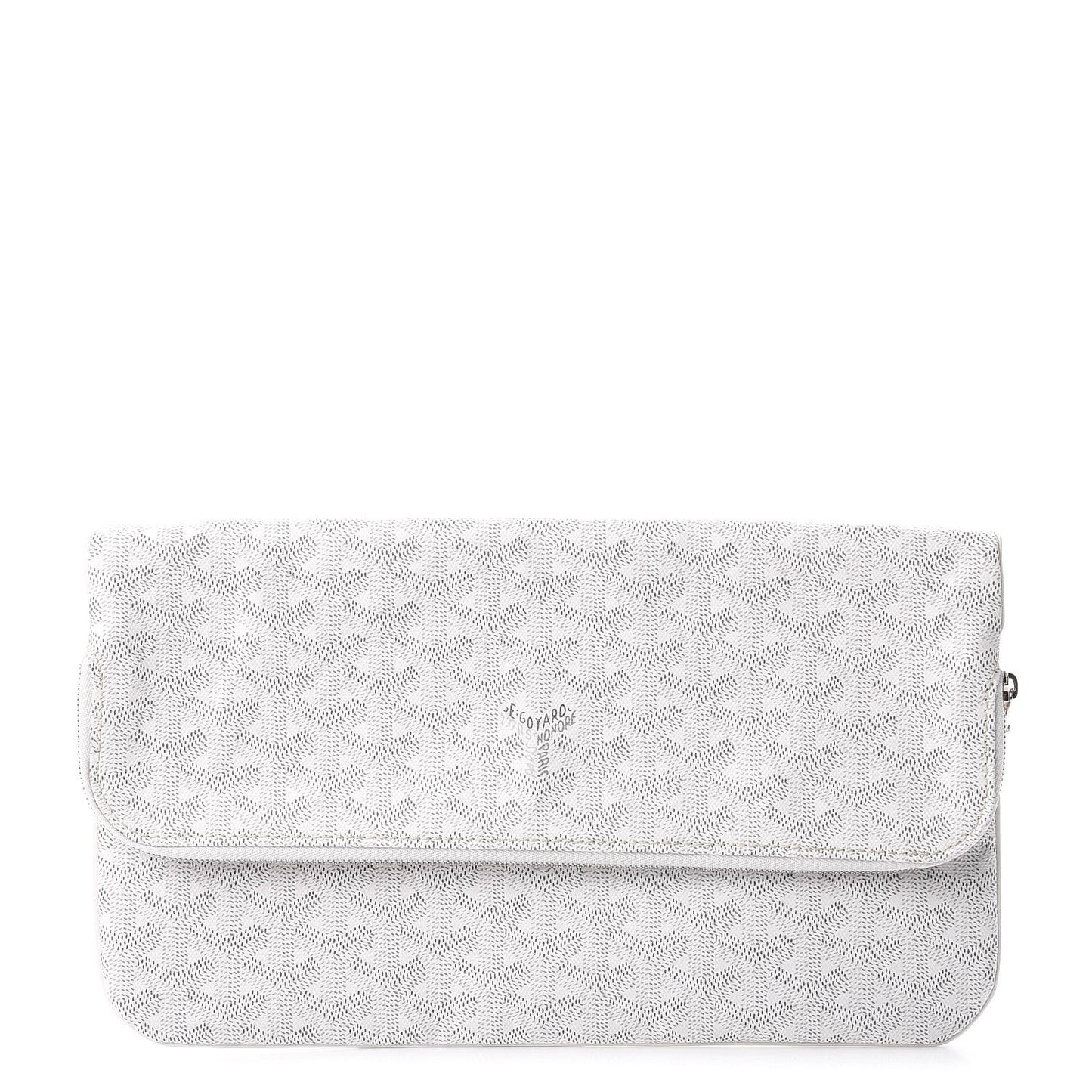 Goyardine Sainte Marie Soft Clutch White
