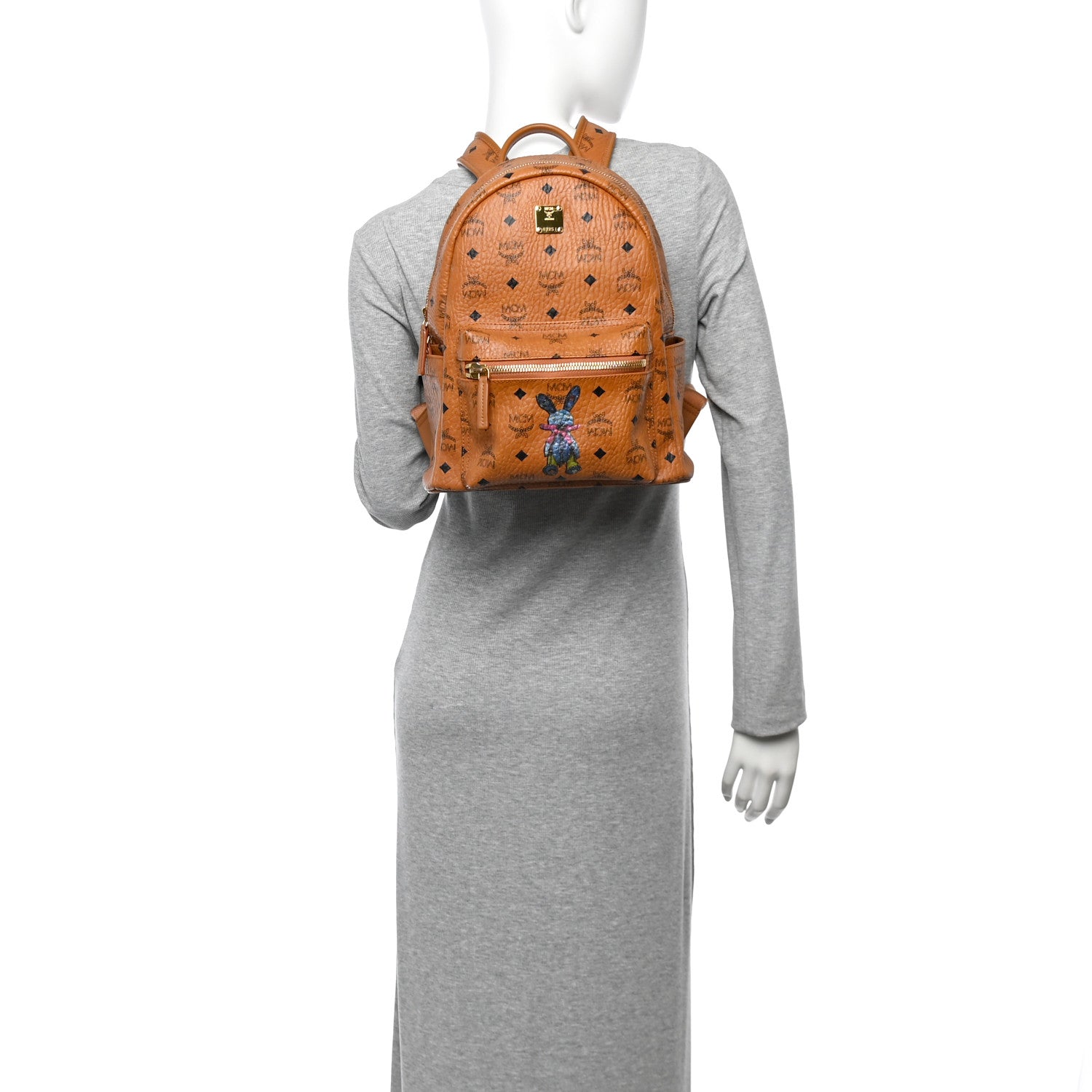 cognac mini backpack MCM Visetos Small Stark Rabbit Backpack Cognac 1766377 – FASHIONPHILE
