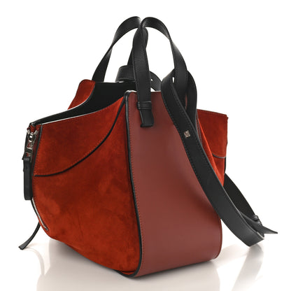 Loewe Calfskin Suede Small Hammock Shoulder Bag Red 2 of 8
