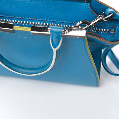Fendi Vitello Dolce Mini 3jours Tote Blue Royal 8 of 15