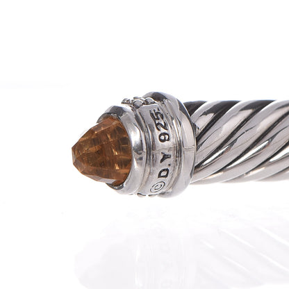 David Yurman Sterling Silver Diamond Citrine 5mm Cable Classics Bracelet 3 of 4