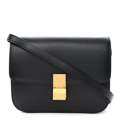 Celine Box Calfskin Medium Classic Box Flap Bag Black 1 of 13