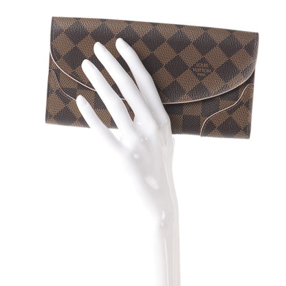 Louis Vuitton Damier Ebene Caissa Wallet Rose Ballerine 2 of 8