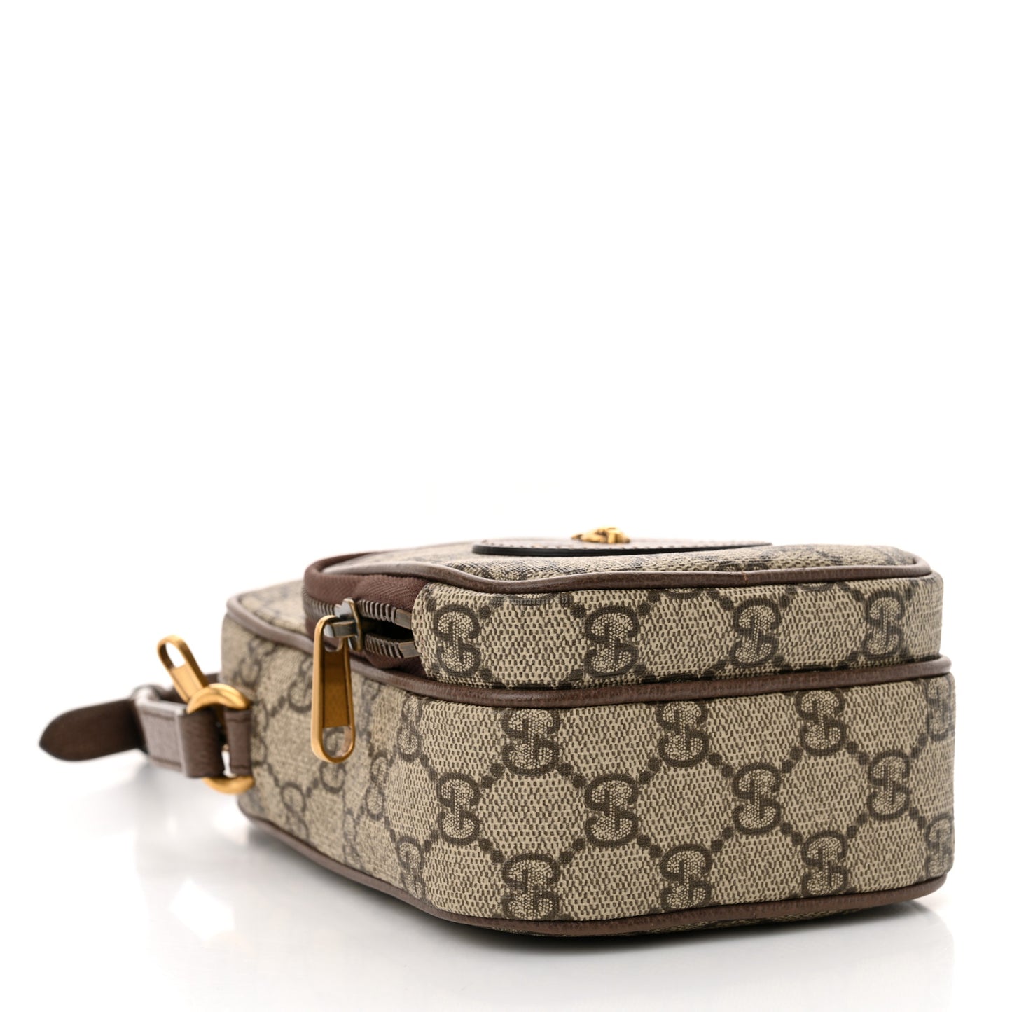 GG Supreme Monogram Mini Neo Vintage Double Zip Messenger Bag Beige New Acero Crop