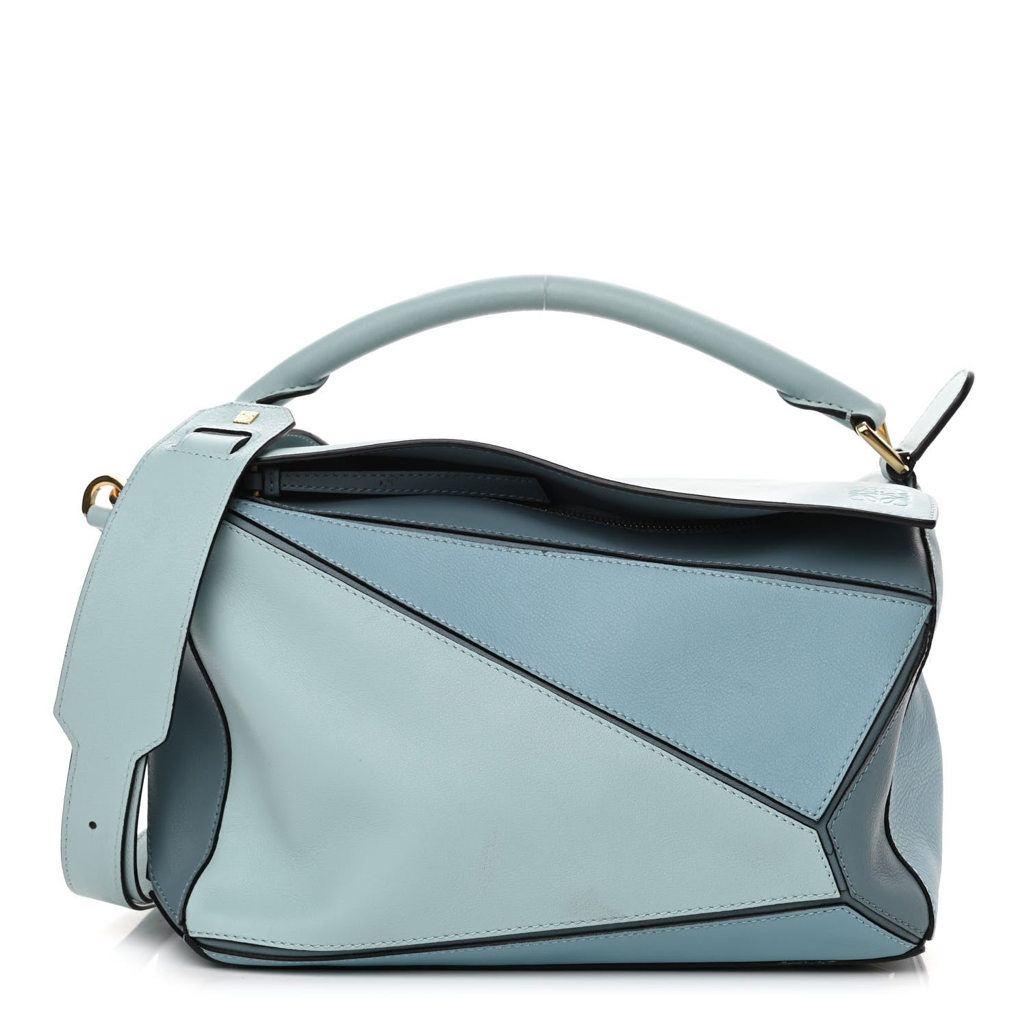 Loewe Calfskin Medium Puzzle Bag Aqua Light Blue Stone Blue 1 of 10