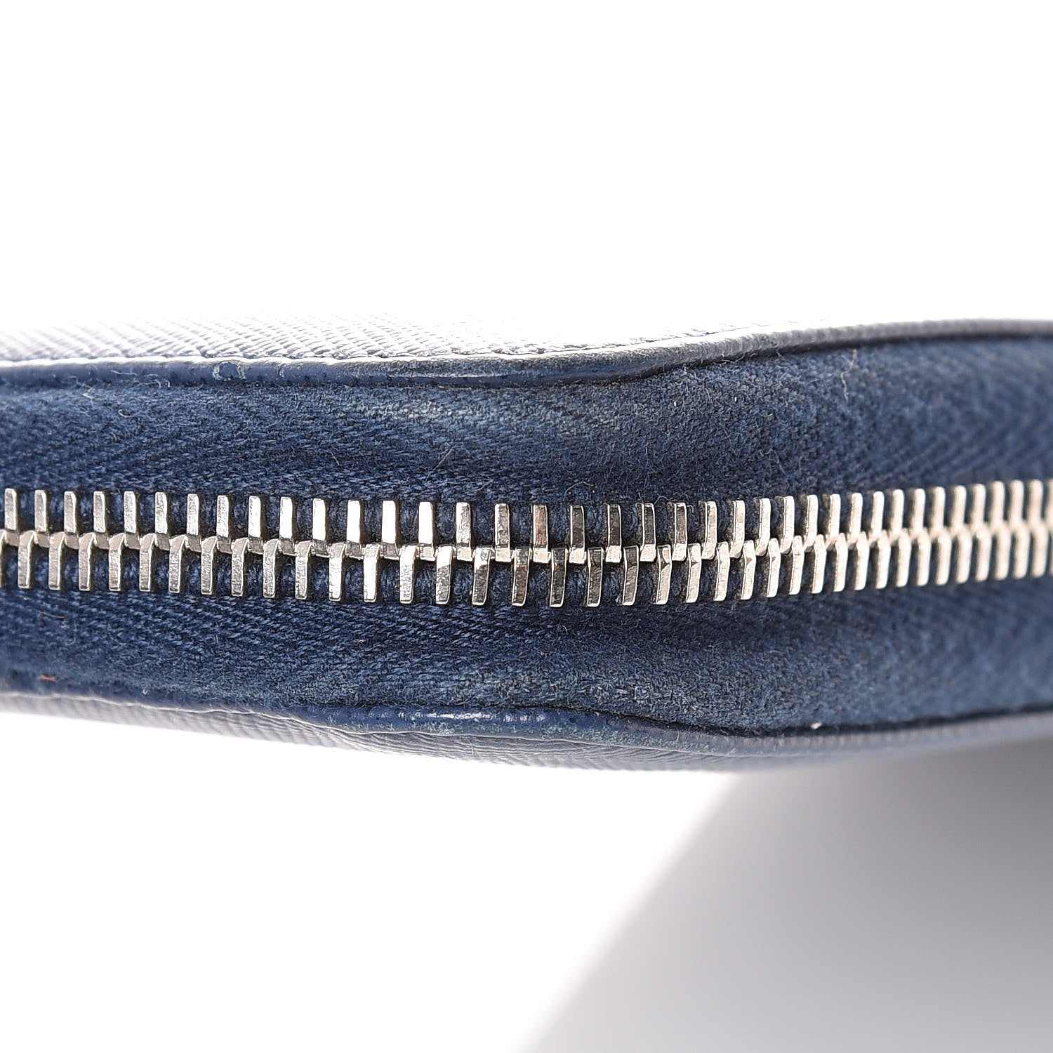 Prada Saffiano Large Zip Around Travel Wallet Bleuette 8 of 12
