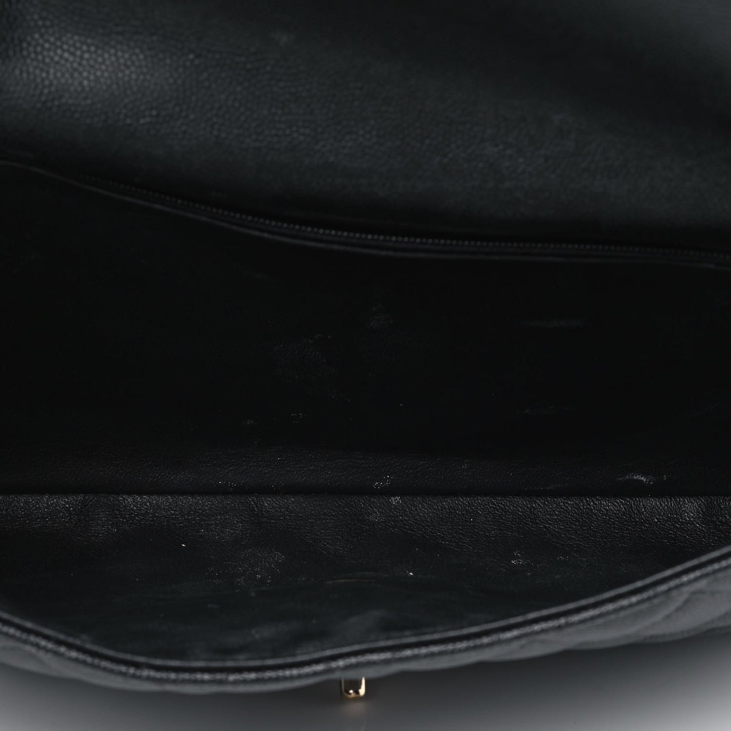 Caviar Quilted Flap Clutch Black