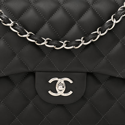 Chanel Lambskin Quilted Jumbo Double Flap Dark Grey 8 of 13