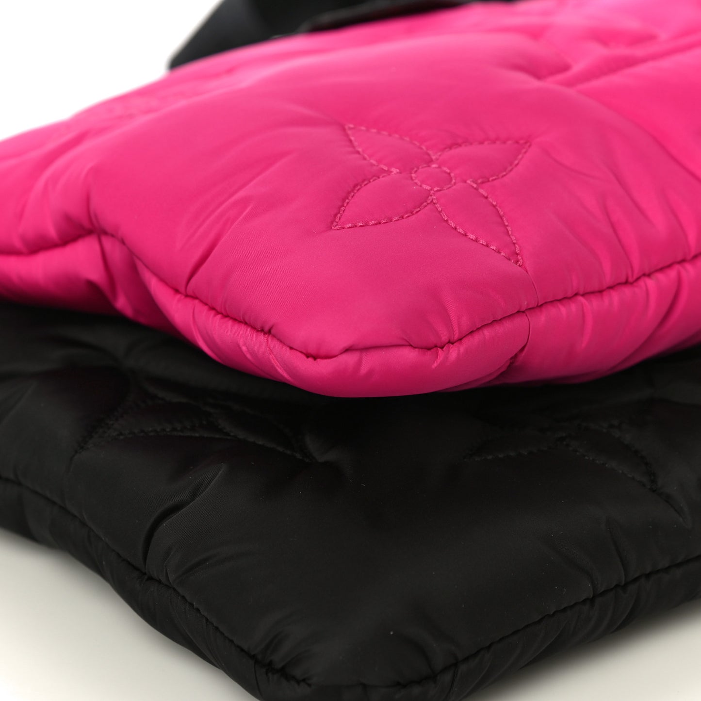 Econyl Monogram Pillow Maxi Multi Pochette Accessories Black Fuchsia