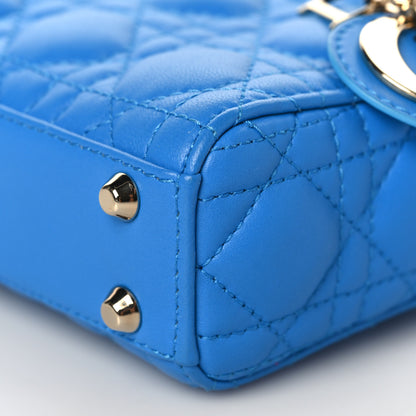 Christian Dior Lambskin Cannage Micro Lady Dior Blue 8 of 8