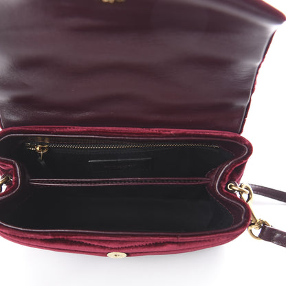 Saint Laurent Velvet Y Quilted Monogram Toy Loulou Crossbody Bag French Burgundy 4 of 8