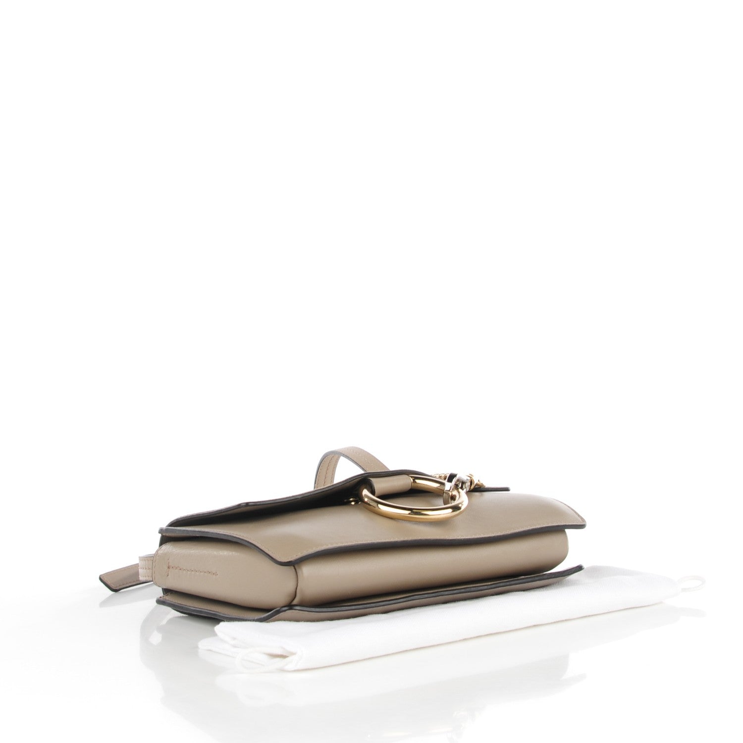 Chloe Suede Calfskin Small Faye Shoulder Bag Motty Grey 4 of 8