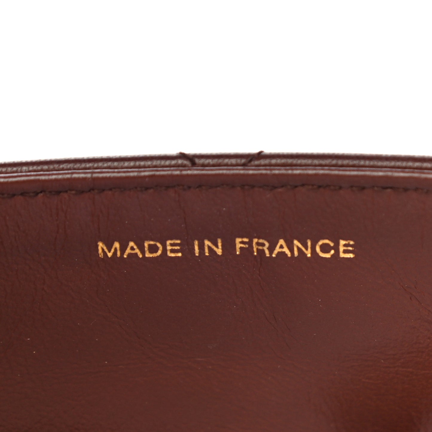 Lambskin Quilted Small Single Flap Brown