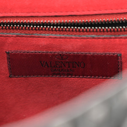Valentino Garavani Craquele Nappa Large Rockstud Spike Shoulder Bag Black 6 of 11