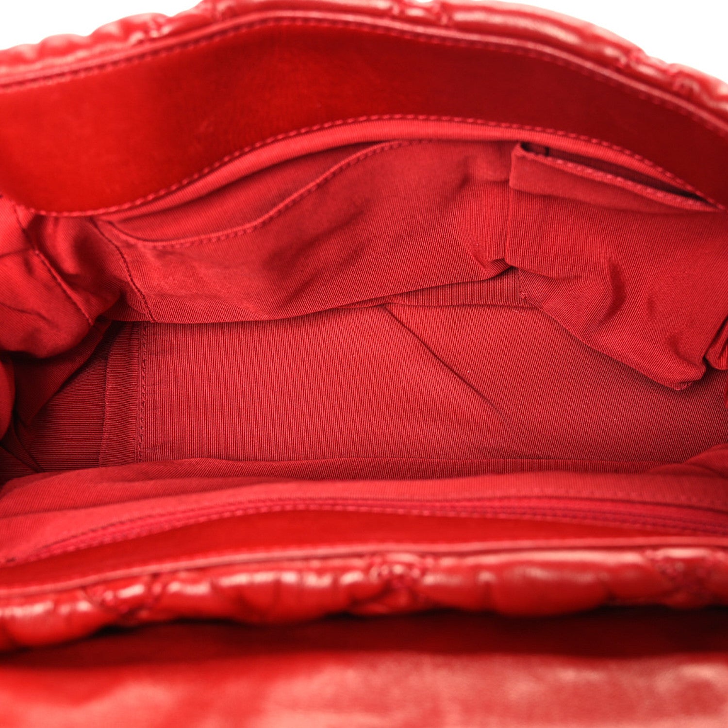 Chanel Calfskin Bubble Quilt Accordion Flap Red 5 of 10