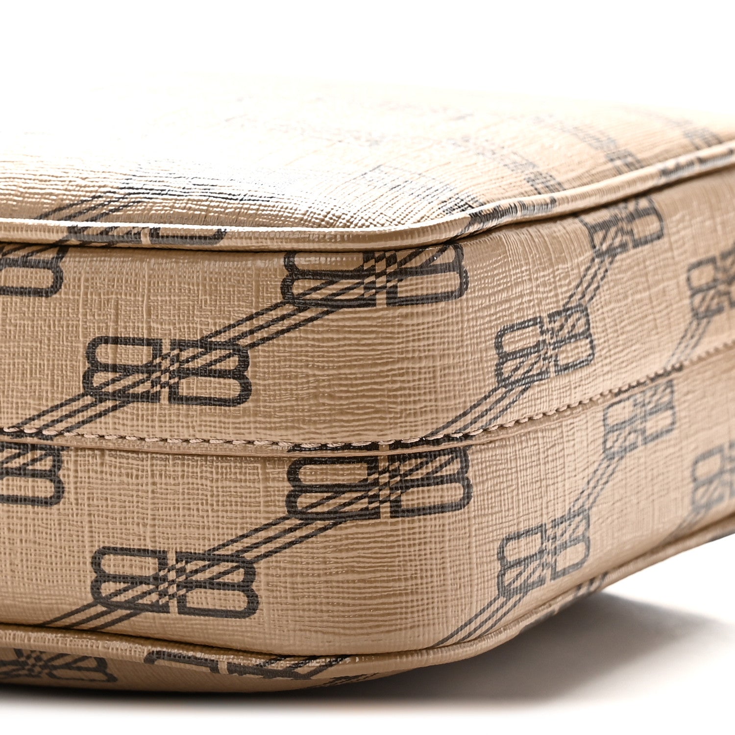 Balenciaga Coated Canvas BB Monogram Medium Signature Camera Bag Beige Brown 10 of 10