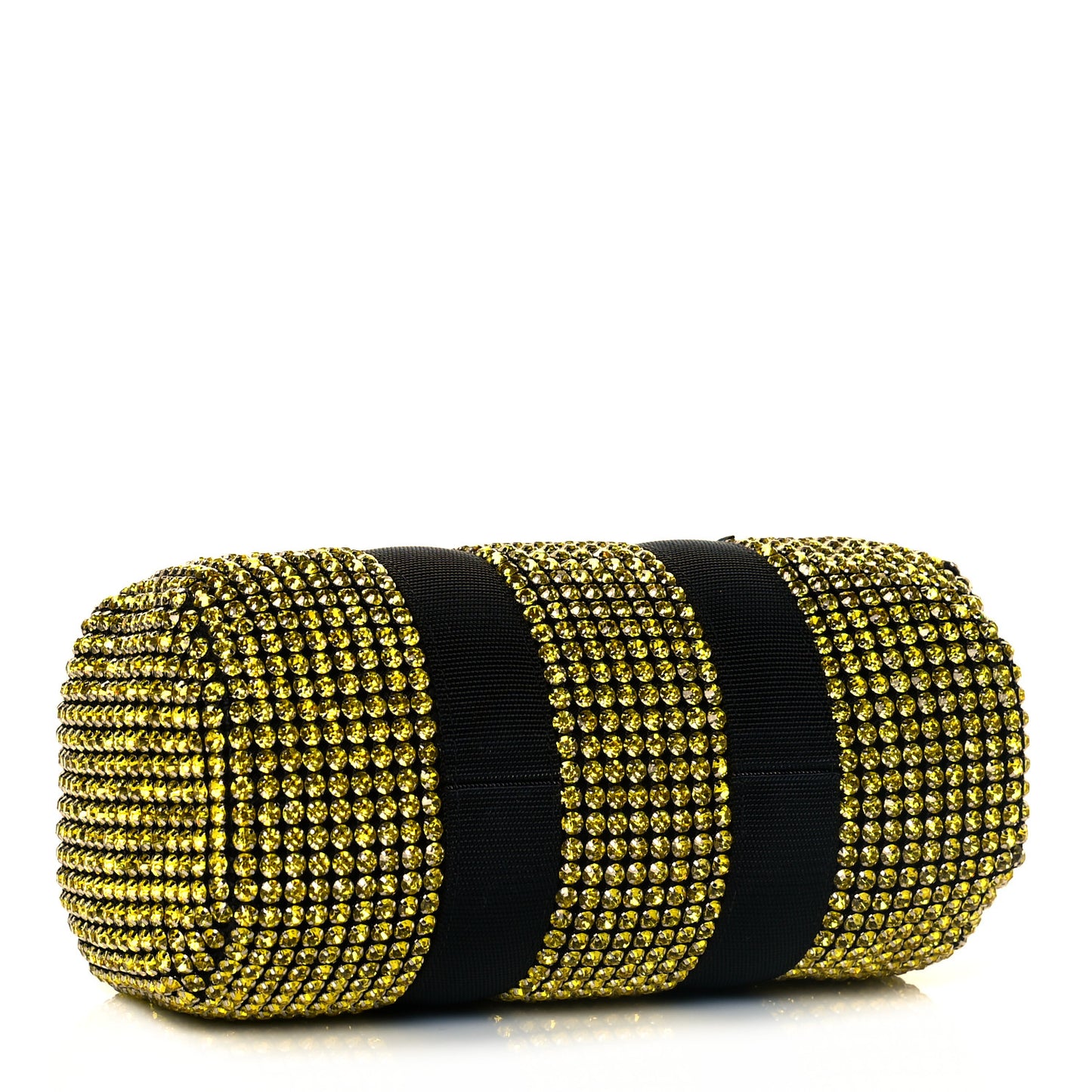 Mesh Crystal Rhinestone Mini Cruiser Duffle Lemon
