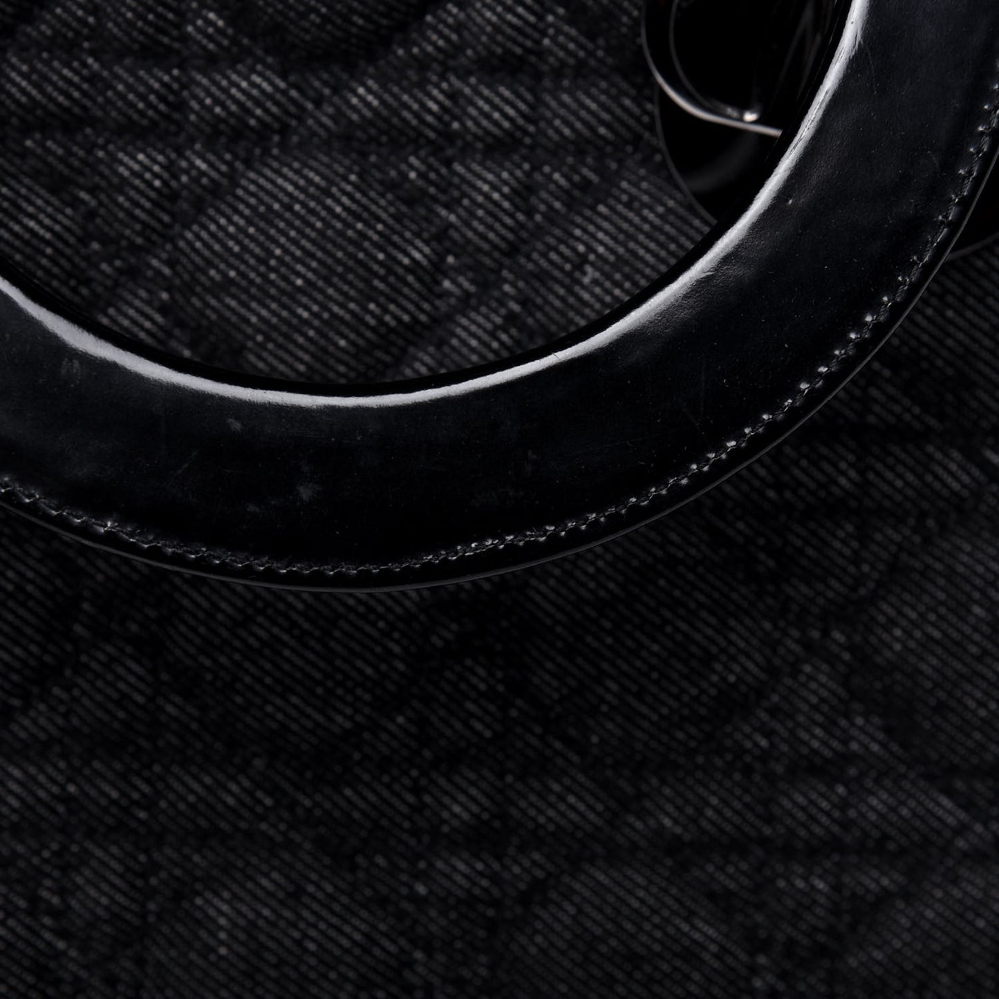 Denim Cannage Large Lady Dior Black