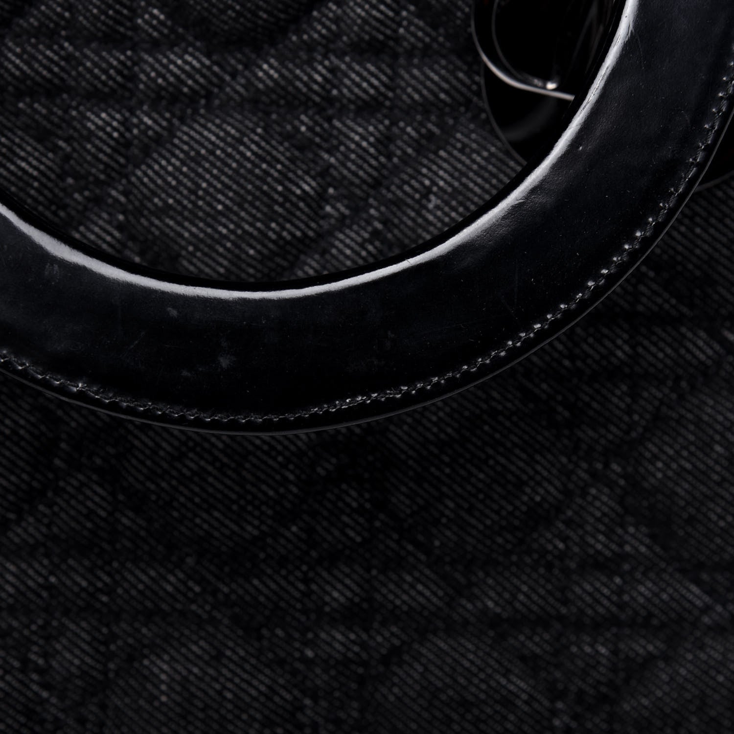 Christian Dior Denim Cannage Large Lady Dior Black 14 of 17