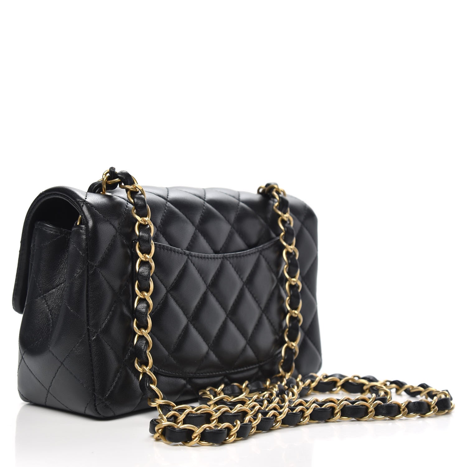 Chanel Lambskin Quilted Mini Rectangular Flap Black 3 of 16