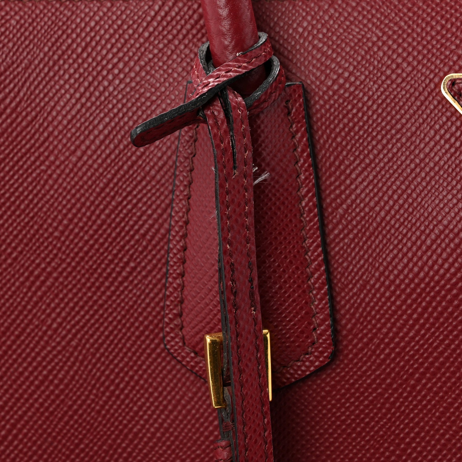 Prada Saffiano Cuir Medium Double Bag Cerise 16 of 16