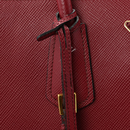 Prada Saffiano Cuir Medium Double Bag Cerise 16 of 16