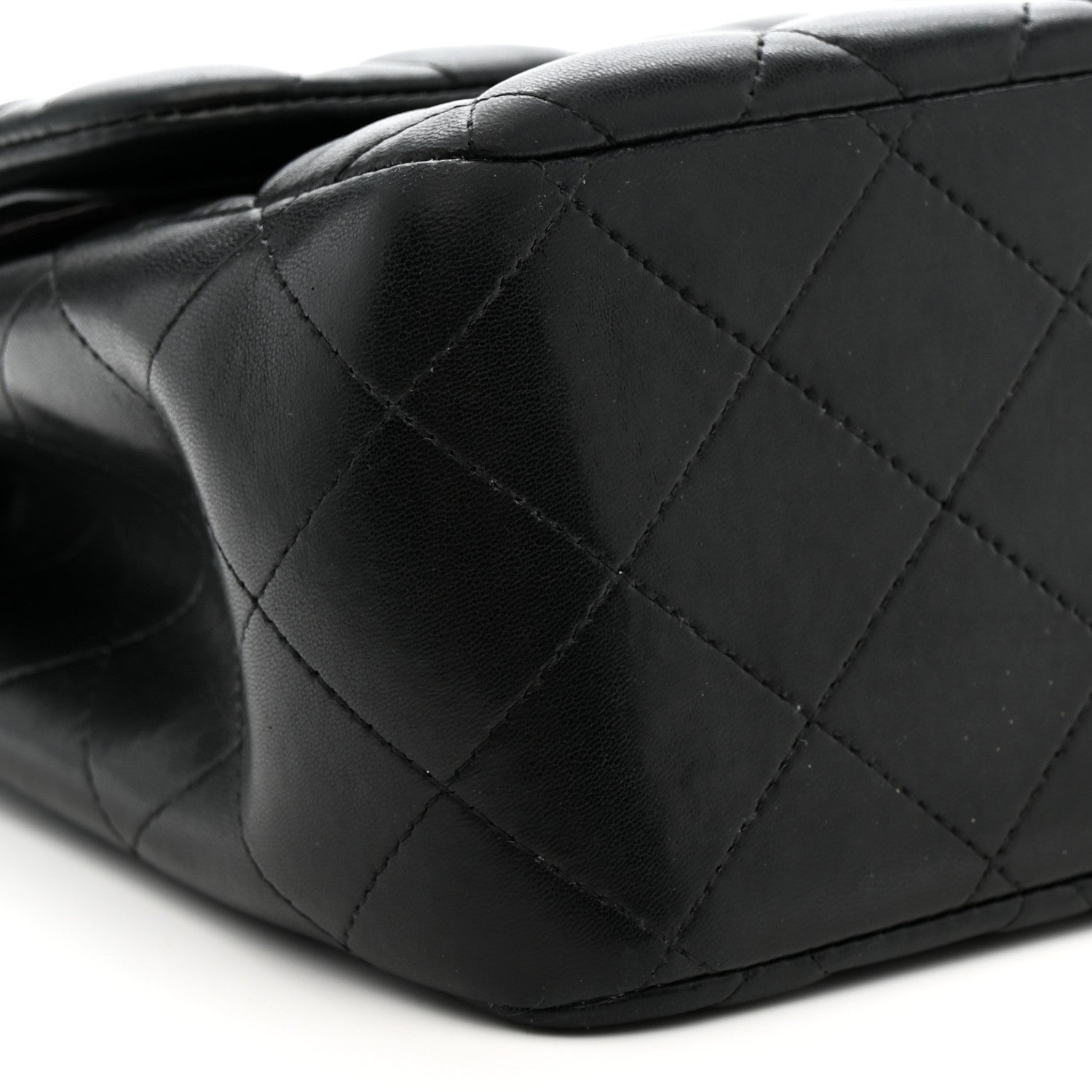 Chanel Lambskin Quilted Jumbo Double Flap Black 9 of 14