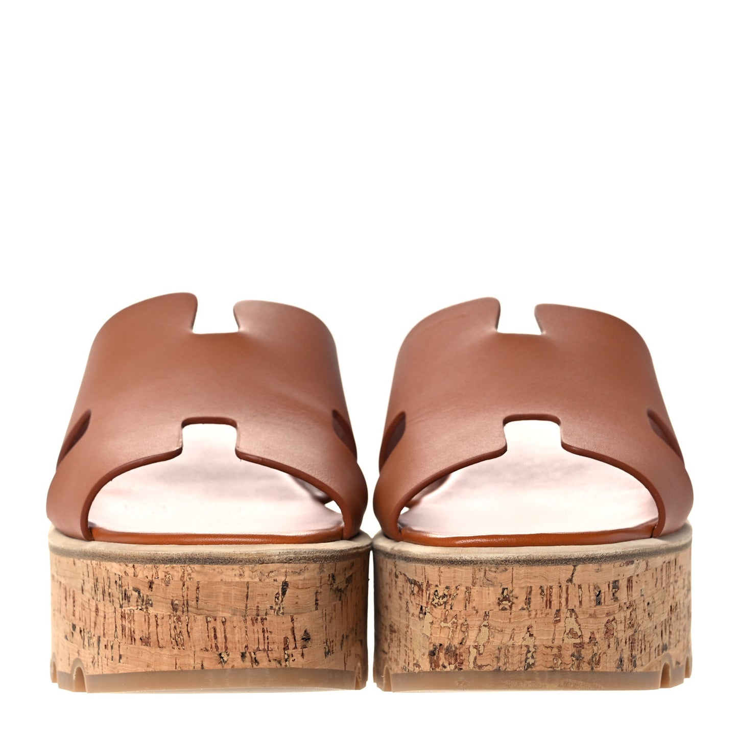 Calfskin Cork Eze 30 Sandals 41 Marron Glaise