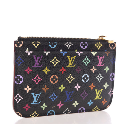 Louis Vuitton Monogram Multicolor Key Pouch Black Violet 3 of 7