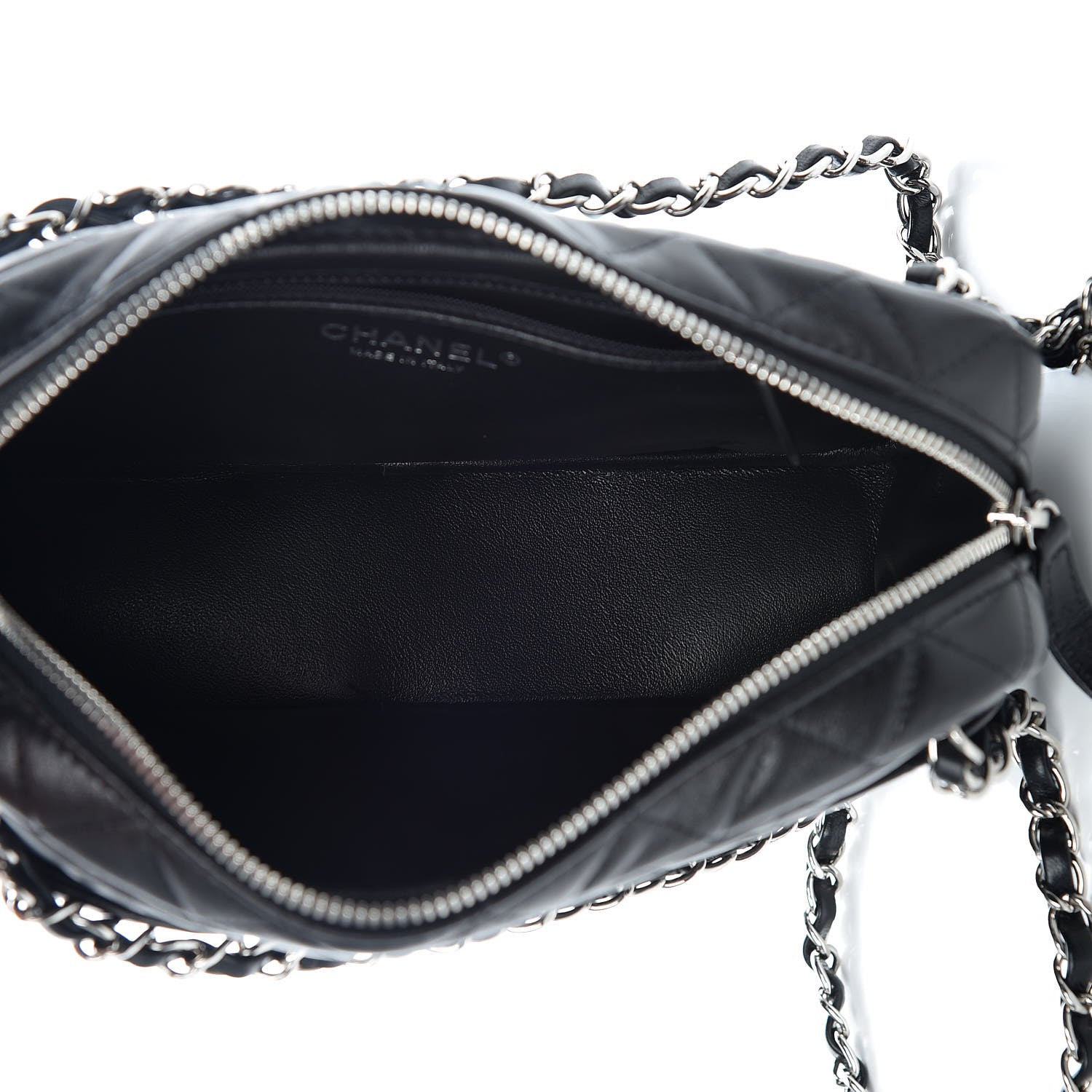 Chanel Lambskin Quilted Camera Case Black 5 of 10