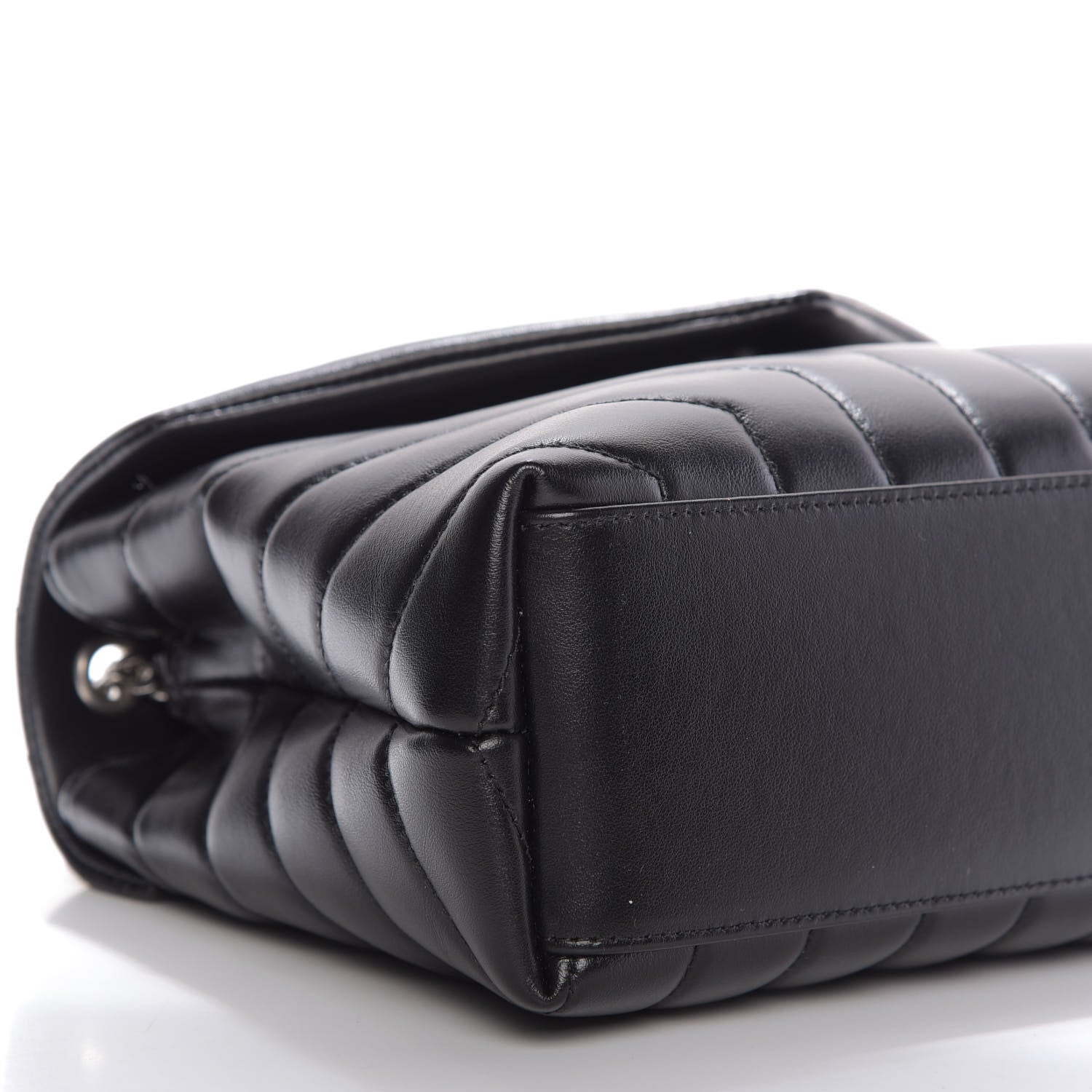 Saint Laurent Calfskin Y Quilted Monogram Small Loulou Chain Satchel Black 7 of 11