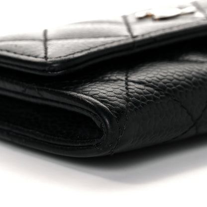 Chanel Caviar Quilted Flap Card Holder Black 7 of 9