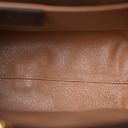 Gucci Monogram Jumbo GG Textured Dollar Calfskin Small Diana Tote Bag Camel Ebony New Acero 15 of 24
