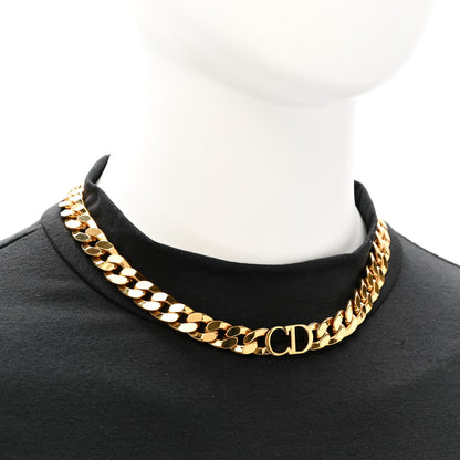 Christian Dior Metal CD Choker Necklace Gold 2 of 5