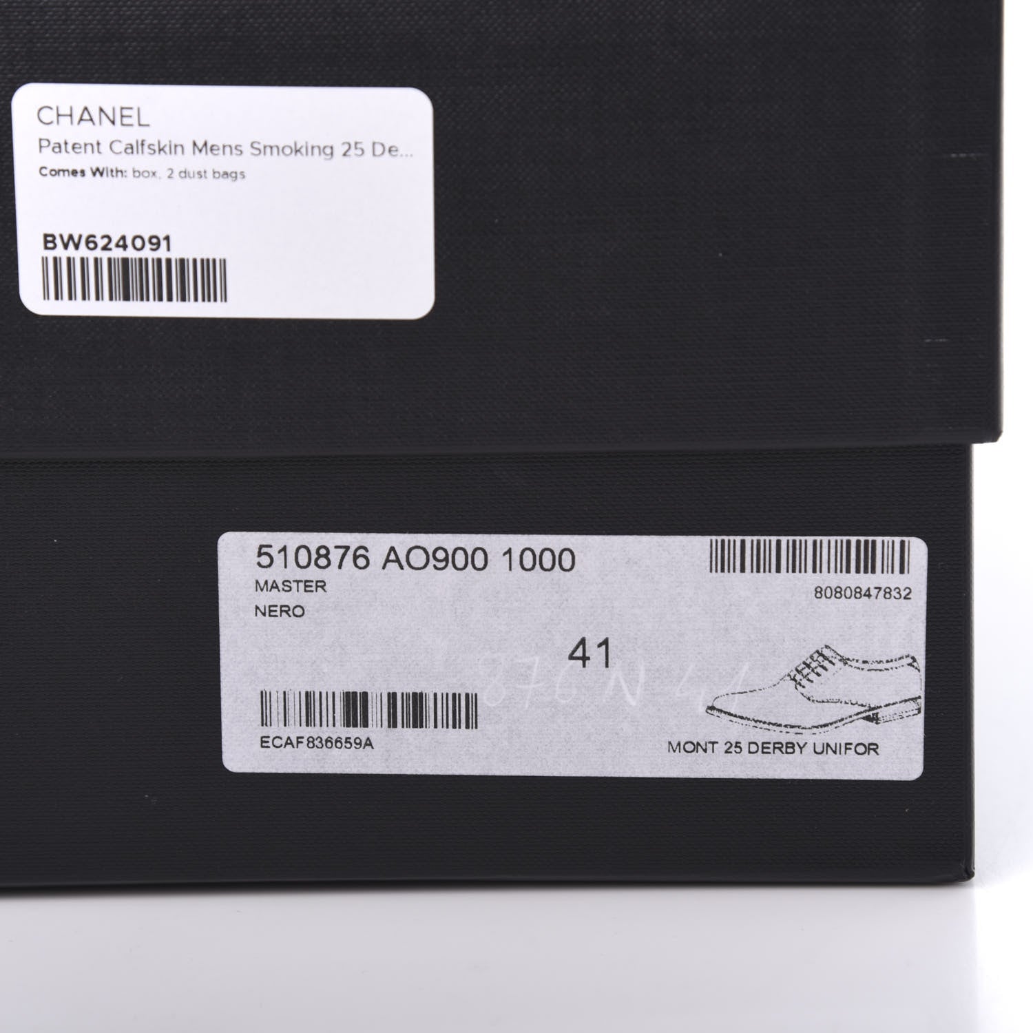 Saint Laurent Patent Calfskin Mens Smoking 25 Derby Lace Up Shoes 41 Black 10 of 10