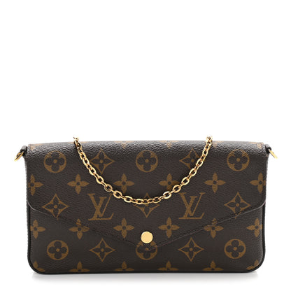 Louis Vuitton Monogram Pochette Felicie Chain Wallet Fuchsia 3 of 15