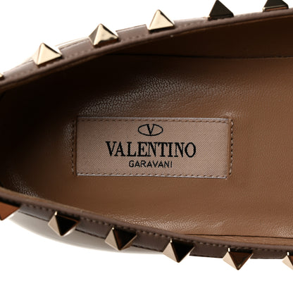 Valentino Garavani Patent Rockstud Ballerina Flats 37 Light Ivory Poudre 6 of 9