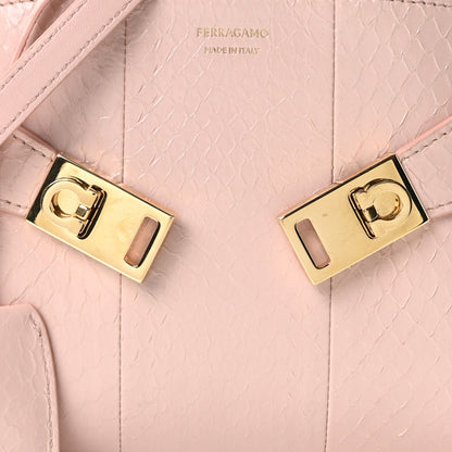 Salvatore Ferragamo Snakeskin XS Hug Bag Rose Bon Bon 12 of 17