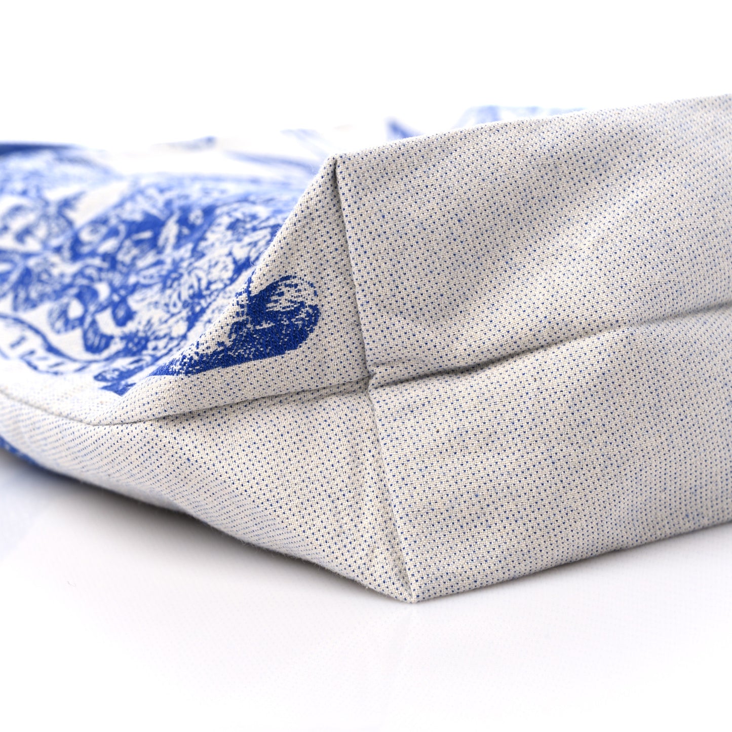 Canvas Print Cruise Tote Ivory Blue