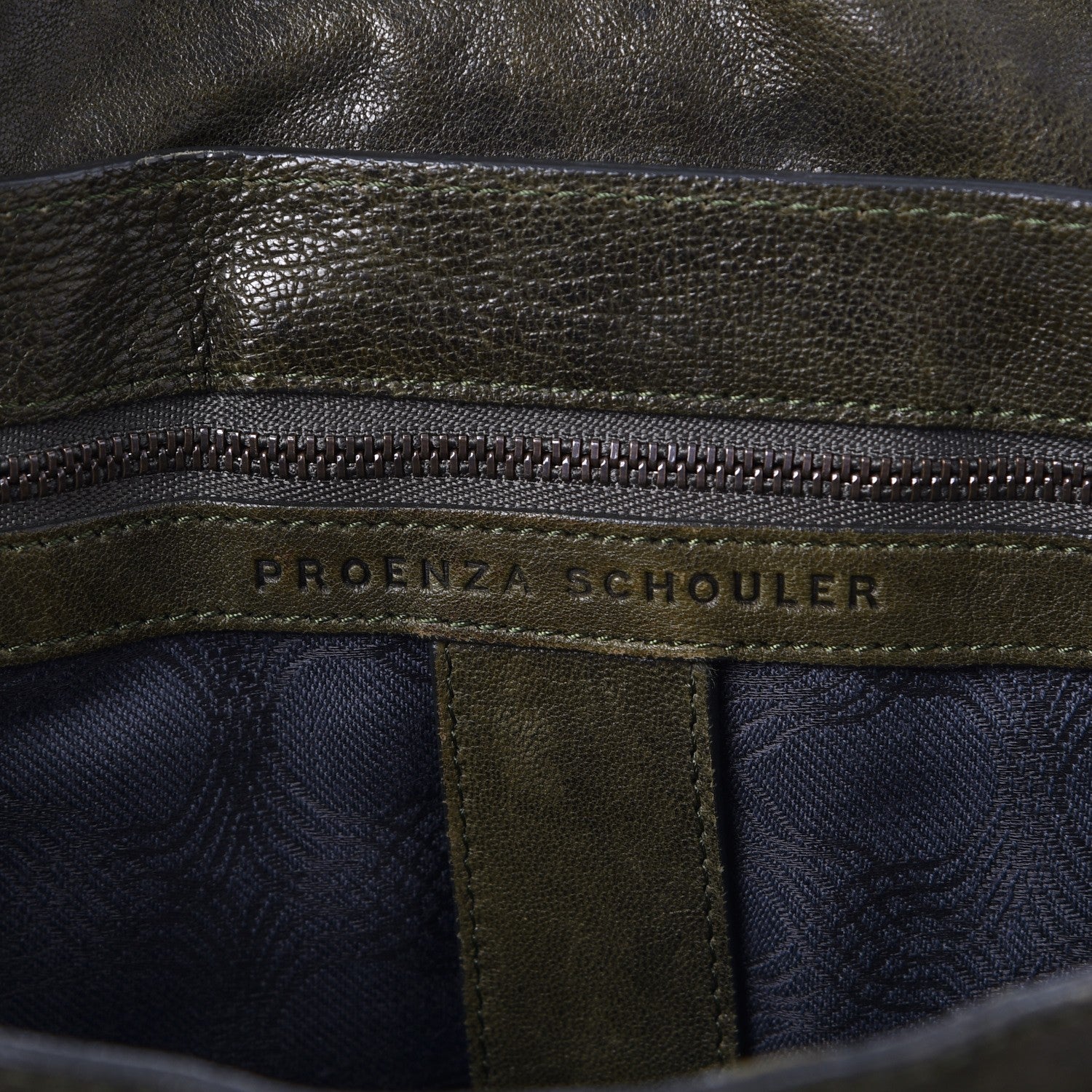 Proenza Schouler Lambskin Large PS1 Satchel Military 6 of 14