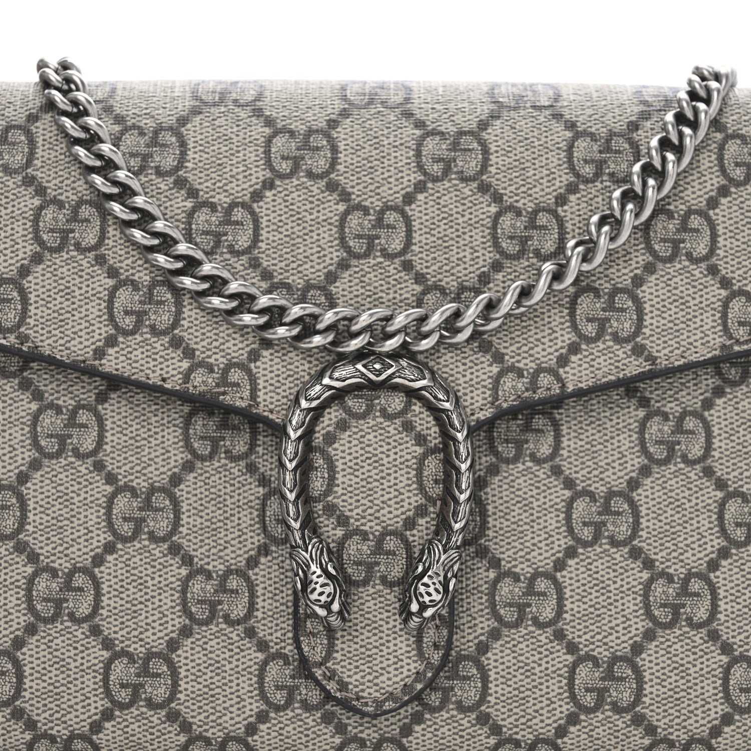 Gucci GG Supreme Monogram Mini Dionysus Chain Wallet Beige Taupe 8 of 11