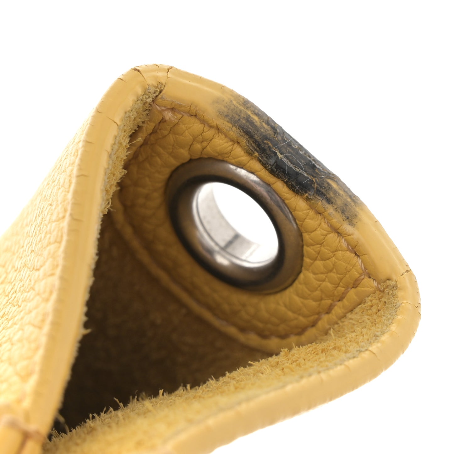 Soft Grained Calfskin Small Sangle Bucket Bag Ocre