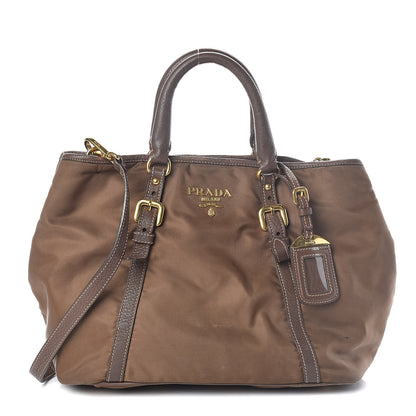 Prada Nylon Tessuto Vitello Daino Tote Corinto 1 of 10