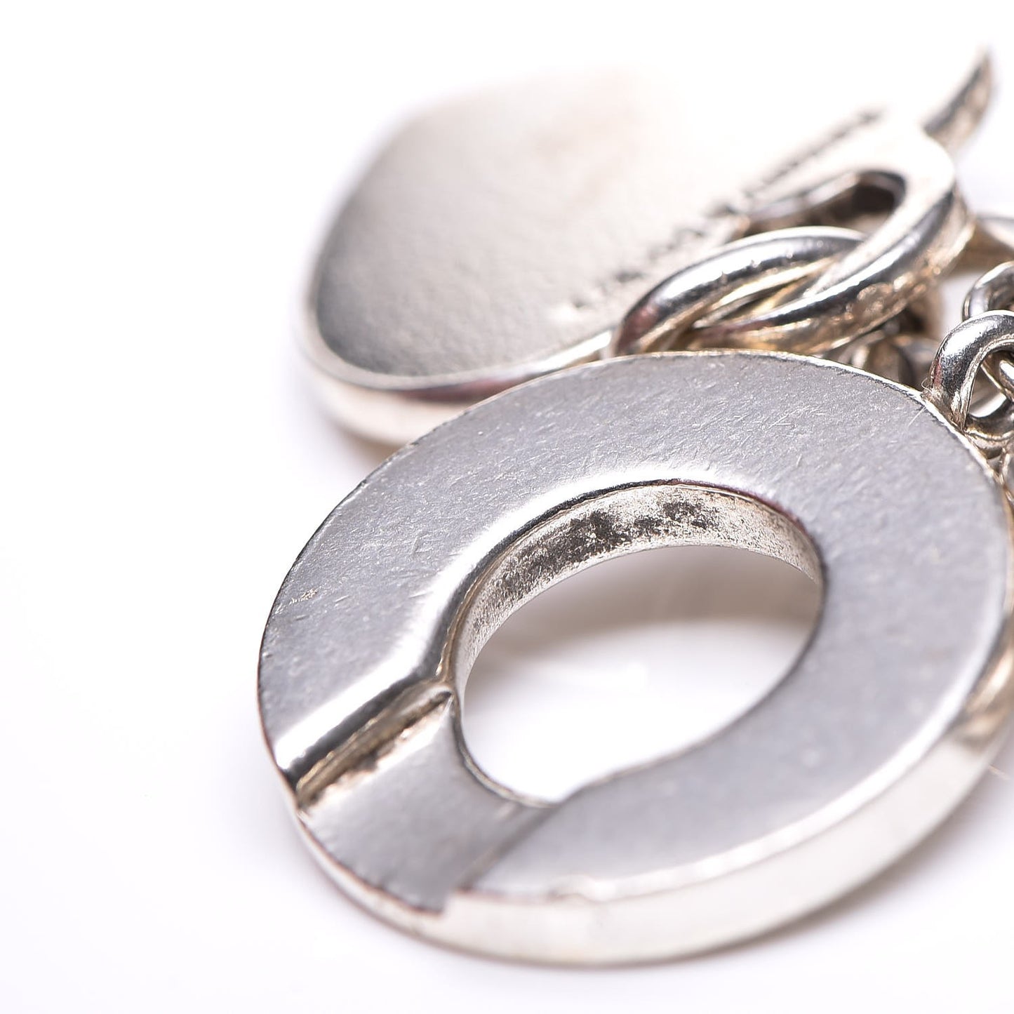 Sterling Silver Heart Tag Toggle Bracelet
