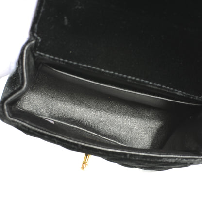 Chanel Velvet Micro Mini Kelly Flap Bag Black 9 of 9
